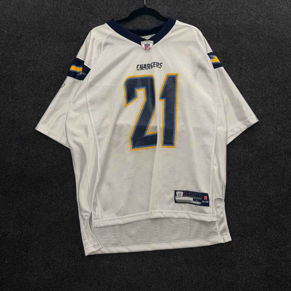 Reebok NFL San Diego Chargers LaDainian Tomlinson 21 Jersey White Mens L 7009A